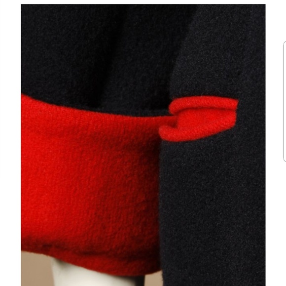 Vintage Pauline Trigère 1980s 2tone wool coat - Picture 7 of 8